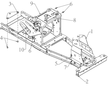 Frame Diagram and Parts List for CC30H (13AC21JDA10)(2023) Cub Cadet Lawn Tractor Accessories